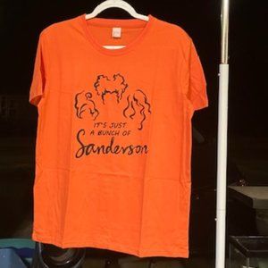 Three In Women's Orange Short Sleeve Graphic T-shirt W/Sash L NIB